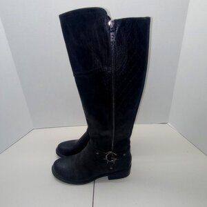 G by Guess Black Knee High Boots – Moto Y2K Grunge Style